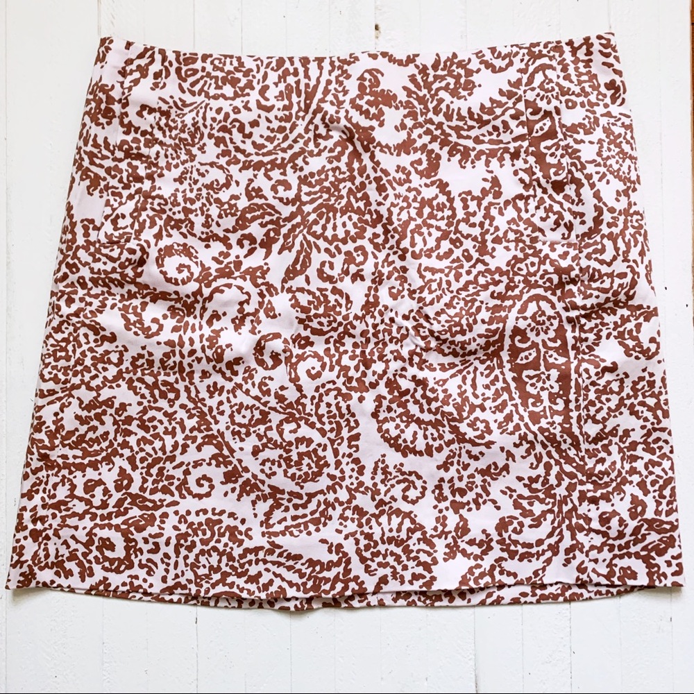 J. Crew Pink Paisley Skirt Size 4